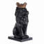 14,5 po H lion assis avec couronne statue en résine décor à la maison salon-109757794