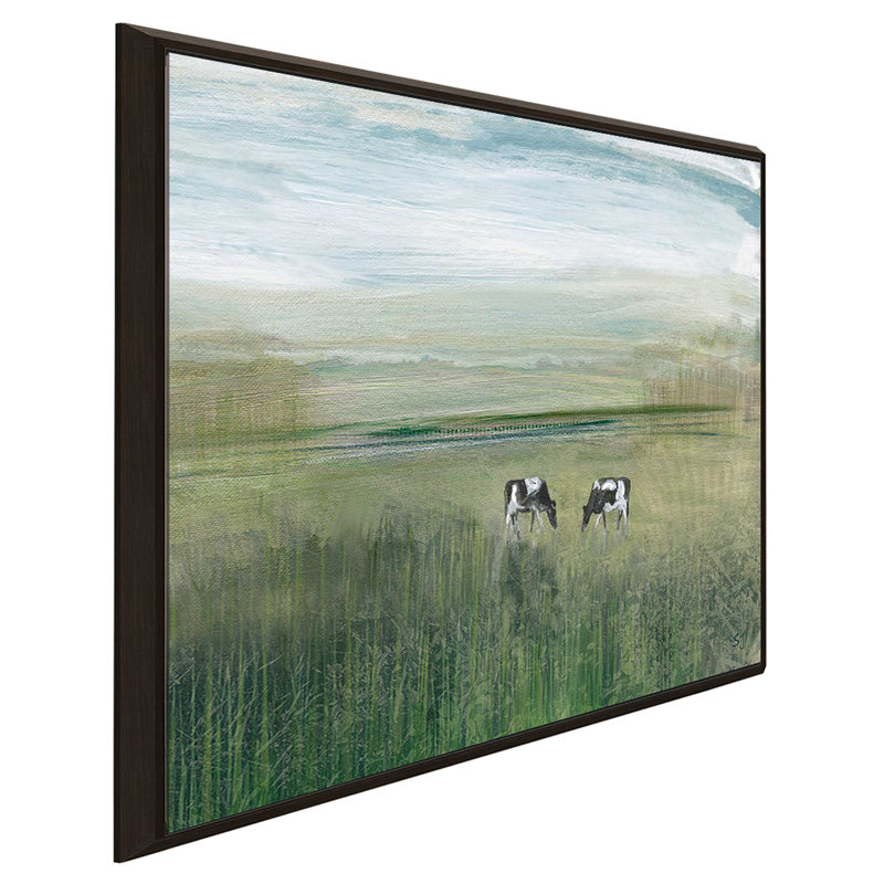 « pâturage », reproduction de peinture à l’acrylique sur toile encadrée, H 31,5 po x l 31,5 po x P 2 po