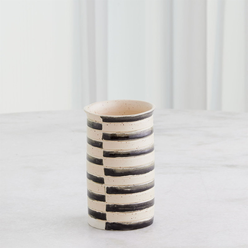 Jail Break Cylindrical Vase-Sm, 7.25" H x 4.5" W x 4.5" D