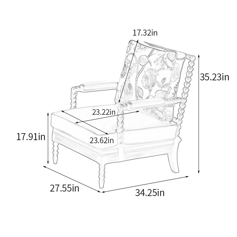 Fauteuil large de 27,55 po Sokul
