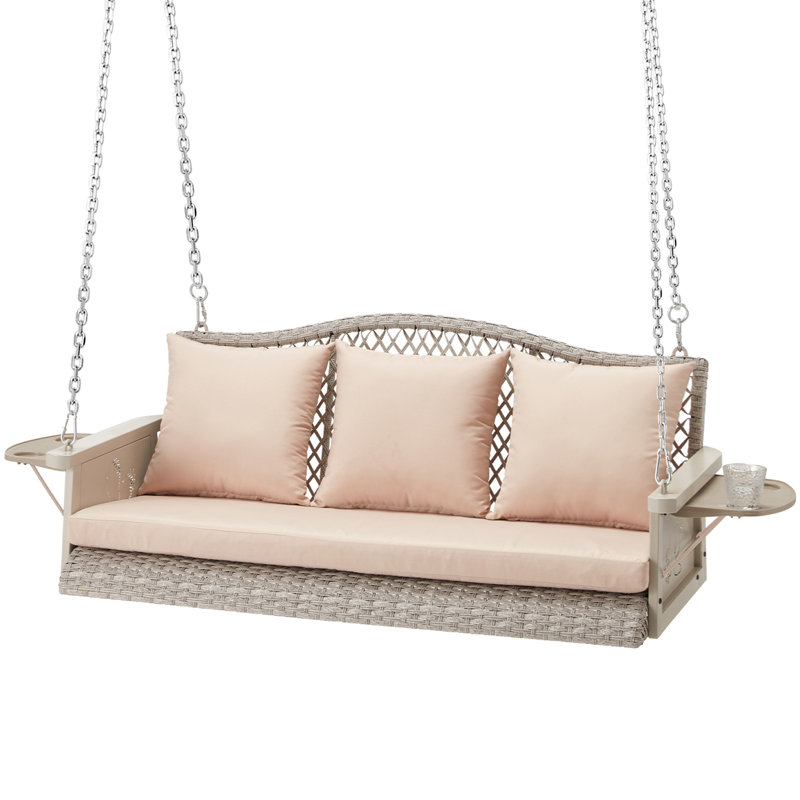 Balancelle Jolliff, 900 lb, conception unique et confortable, Gris, Kaki