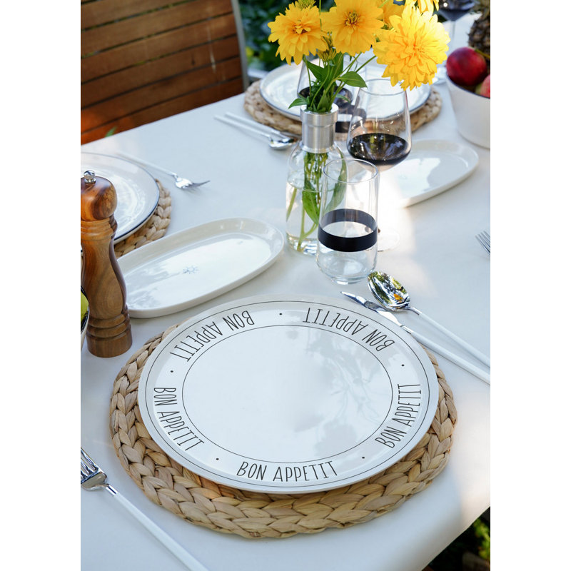 Elegant 12-Inch Ceramic Service Plate, White Color | 100% Dishwasher Safe | Perfect for Serving, Entertaining, and Everyday Use | Durable and Stylish Design | Ideal for Home Parties and Dining Events