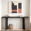 Console moderne avec structure de forme géométrique et grain de bois-1150229599