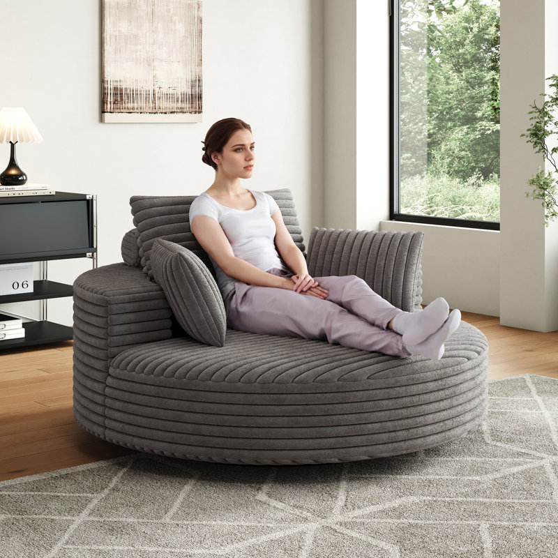Fauteuil pivotant Fluffy, Gris