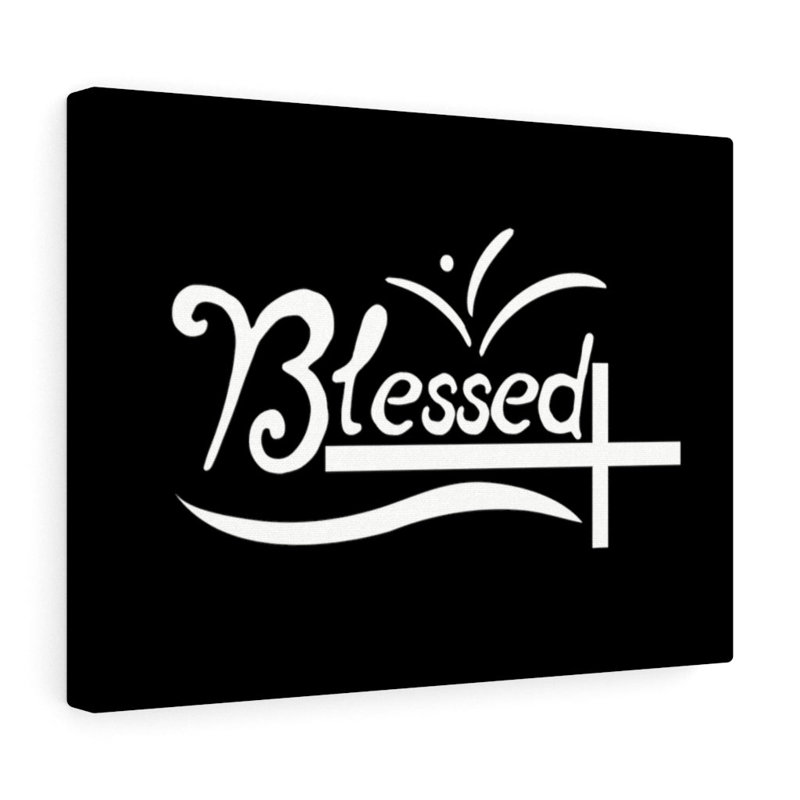 Blessed White Cross - Wrapped Canvas Print, 46cm H x 61cm W