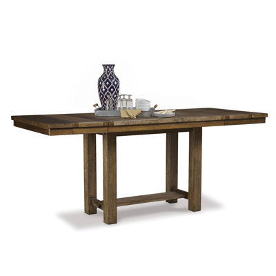 Hannalise Extendable Trestle Counter Height Dining Table 