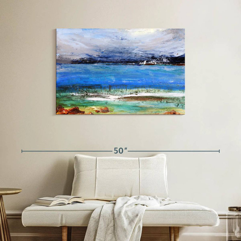 Alvord Coastal Abstract, H 26 po x l 39 po