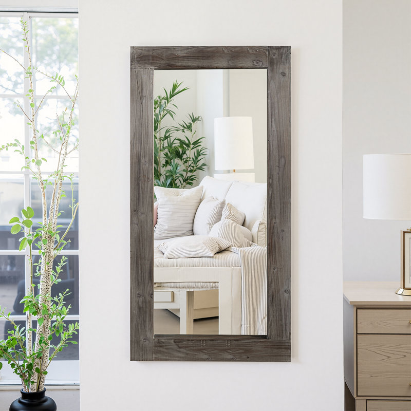 Miroir d'appoint Breea,  Gris anthracite, 71 po x 31 po