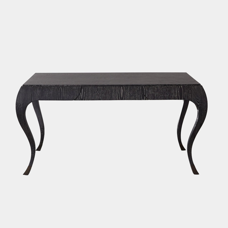 Paris Desk-Grey Sandblasted Oak, Black Cerused Oak