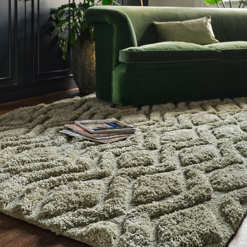 Peck Geometric Shag Area Rug, Rectangle 160 x 230cm