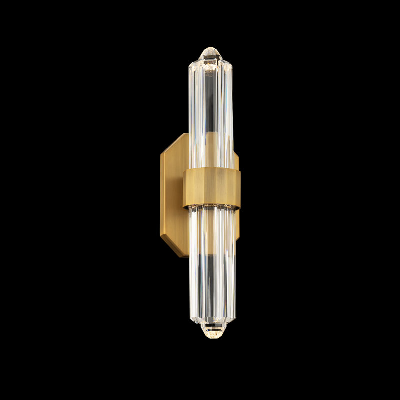 Plumeria 2 - Light LED Armed Sconce, Aged Brass
