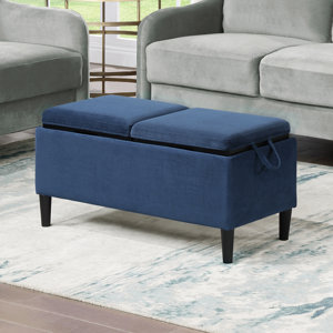 ( different color ) Maggie Upholstered Ottoman with Reversible Tray and Solid Wood Legs