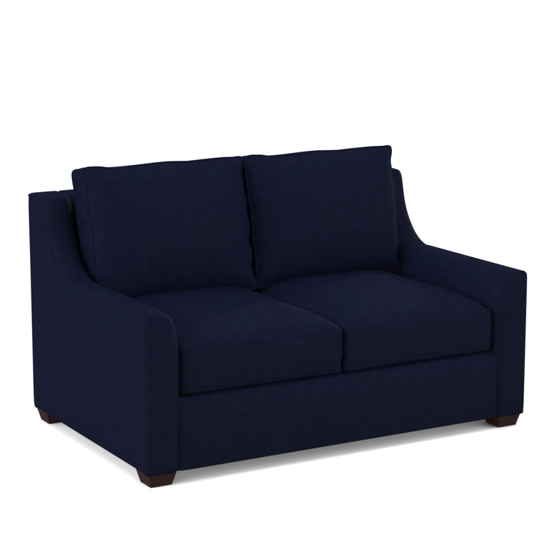 Gemi Upholstered 56.5'' Sofa, Bella Ink Blue Performance Velvet