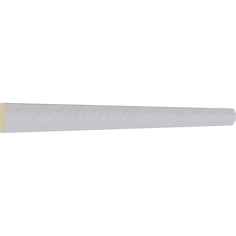 Alexandria White Urethane Rope Panel Crown Moulding, 94.5"