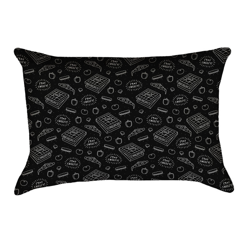 Coussin Katelyn Elizabeth, Noir / blanc, Polyester