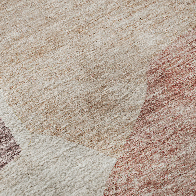 Premium Machine Washable Prisco Blush Rug, Rectangle 9' x 12'