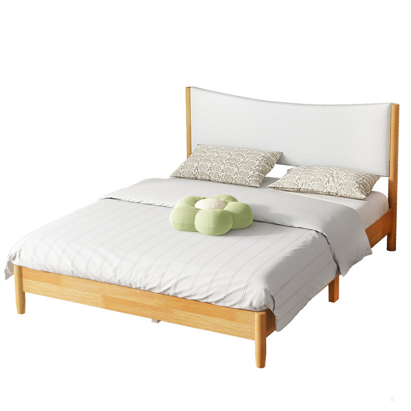 Grand lit plateforme tapissier Boucle