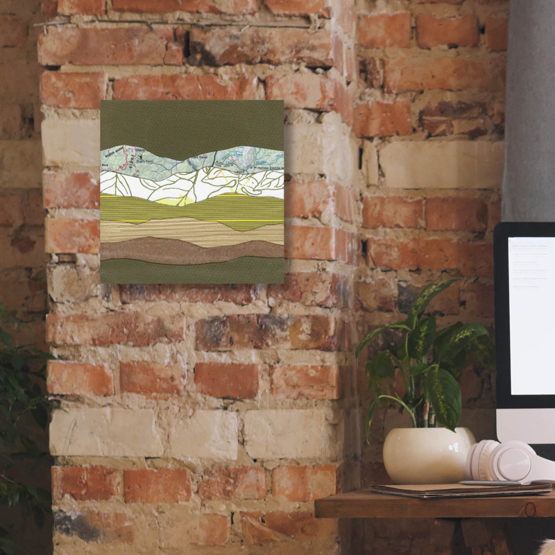  «Mountain Series 123» par Lorelle Rau, art mural sur toile, 12 po x 12 po, H 12 po x l 12 po