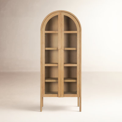 Enos Curio Cabinet New Elm, Light MCE002