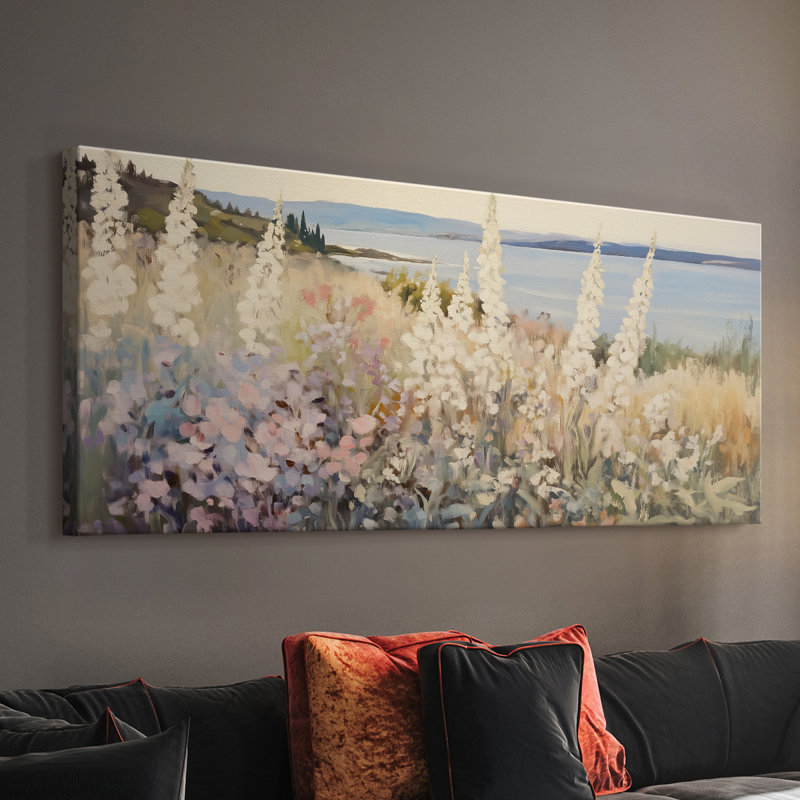 Botanical Series-CCLVI- Toile tendue avec châssis - Prêt à accrocher, H 20 po x l 50 po