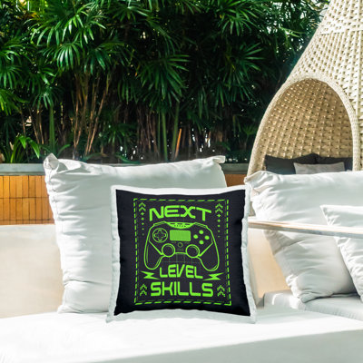 Conception de coussin d'extérieur imprimée vert lime par Jedco Brands, Inc.
