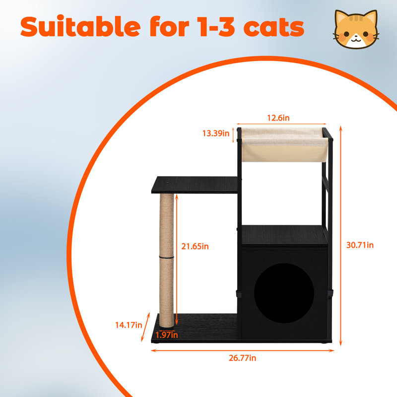 Black 30.7'' H Cat Tree
