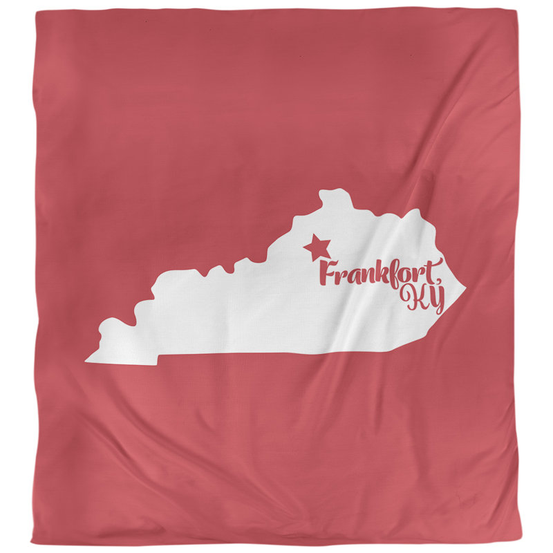 Ensemble de housse de couette frankfort kentucky, Polyester brossé, Housse de couette pour très grand lit, Rouge