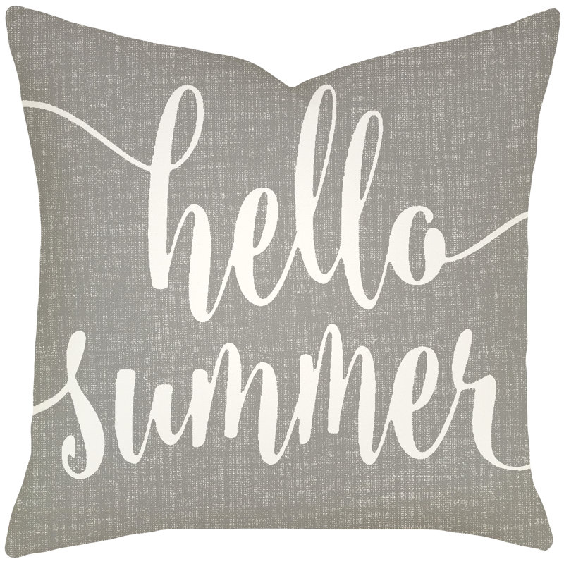 Cotton Throw Pillow, 20" H x 20" W x 8" D, Smoke