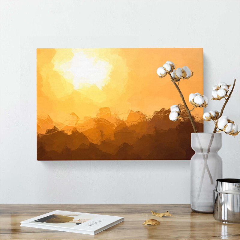 Mountain Layers In Abstract - Wrapped Canvas, 35cm H x 50cm W x 3cm D