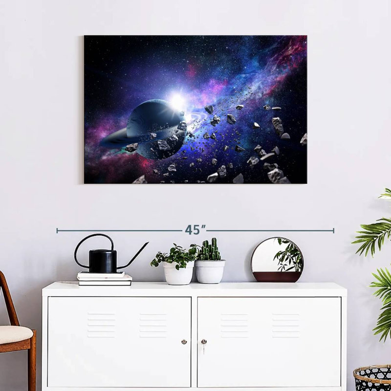 Oberle Asteroids In Space, 24" H x 36" W
