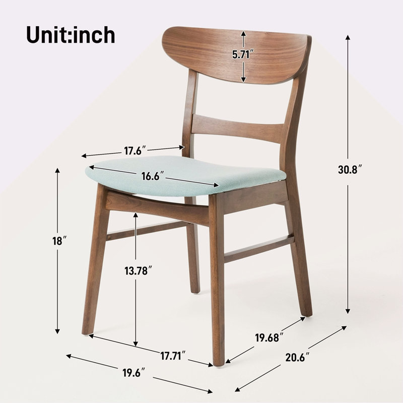 Chaise de salle à manger (ensemble de 2), Brun, Menthe