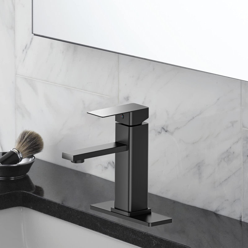 Pop-Up Drain Bathroom Faucet Set, Deck Mount Single Handle Bathroom Sink Faucet, Farmhouse RV Lavatory Faucet (1-Hole Or 3-Hole)