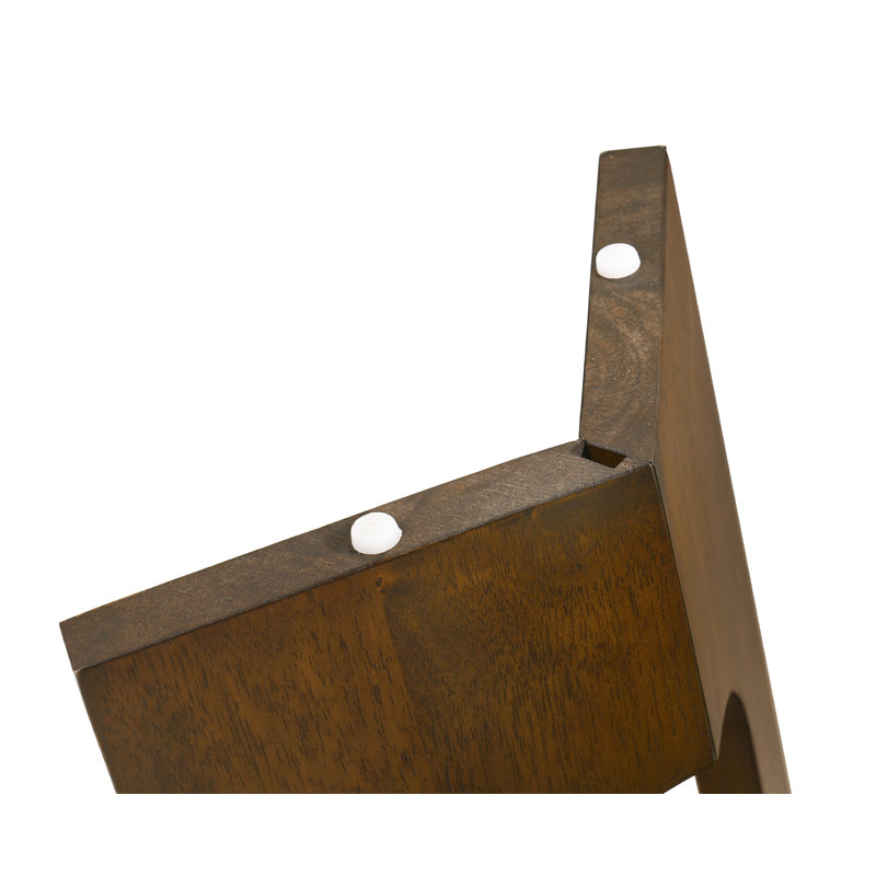 Ensemble de table de salle à manger 4 personnes à base en bois massif brun moderne avec 2 bancs pour la cuisine et la salle à manger