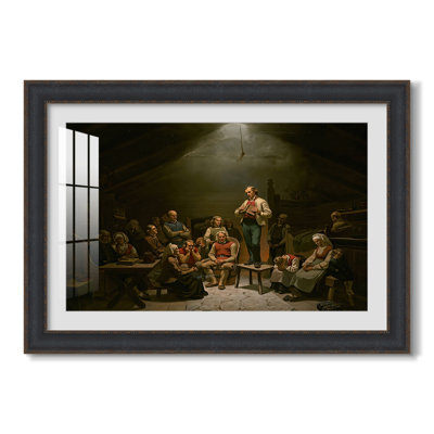Low Church Devotion (Haugianerne), 1848-Adolph Tidemand-Custom Framed Canvas