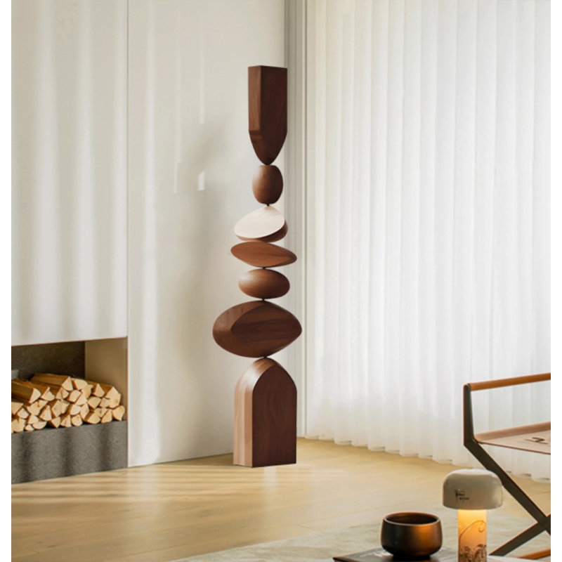 64.96" Brown Wood Decorative Objects