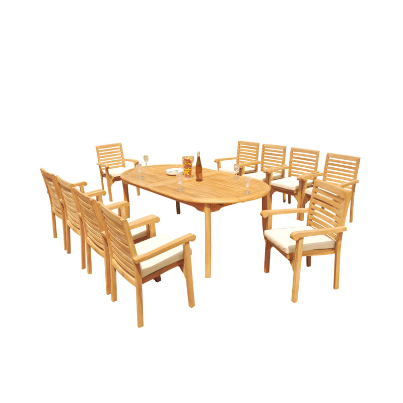 Ensemble repas pour 10 personnes Douberly, 125 po x 43 po x 31,5 po