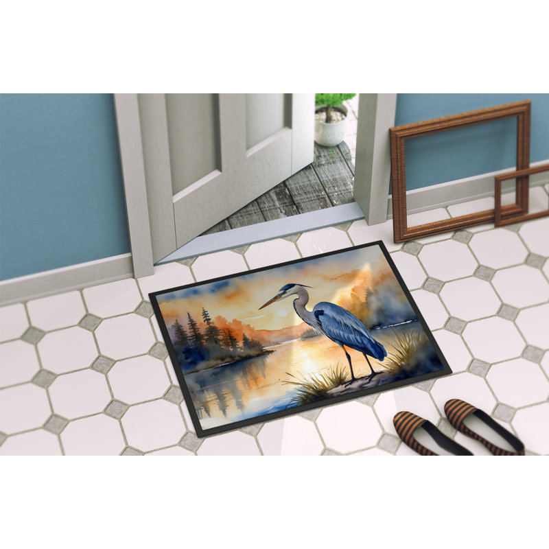 Paillasson Blue Heron in the Golden Hour, L 18 po x L 27 po