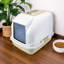 Enclosed Hooded Cat Litter Box with Handle & Scoop - Beige (50.5cm x 40cm)