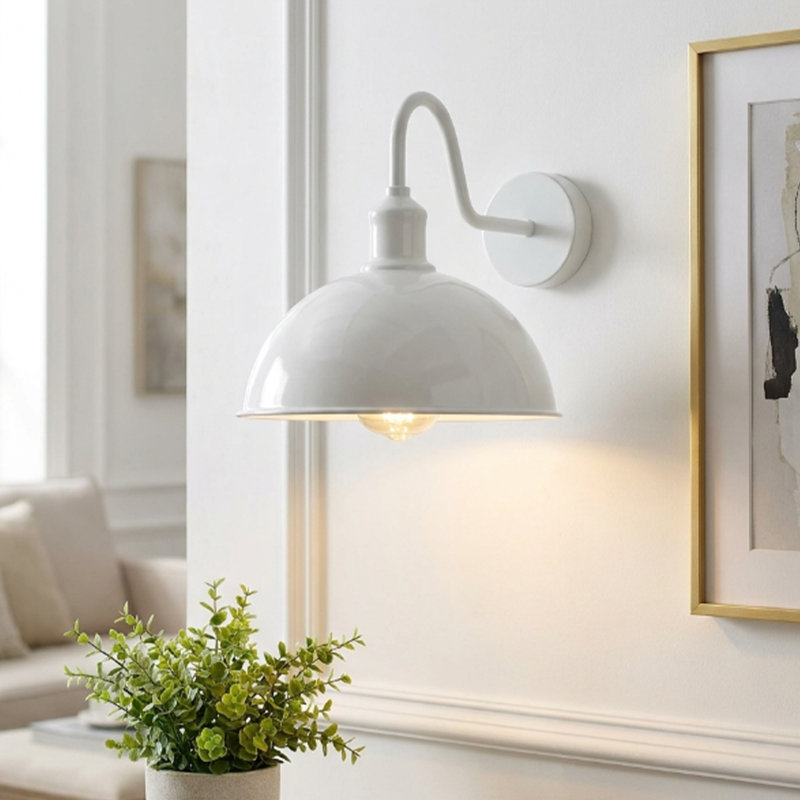 Foshee Armed Sconce, White