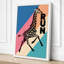 Giraffe Run Retro - Wrapped Canvas-789852928-789852958
