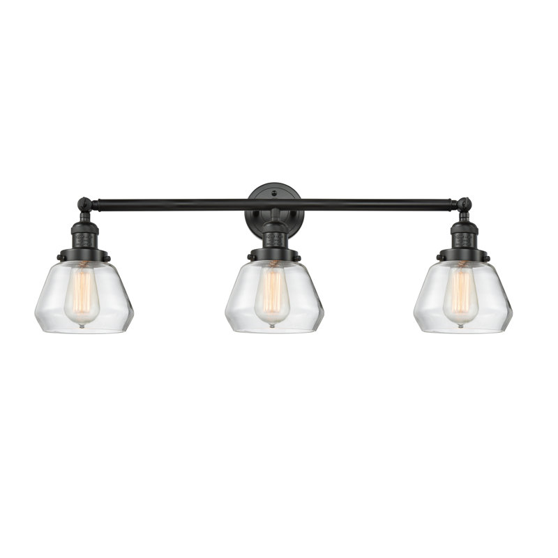 Éclairage de salle de bain à intensité variable 3 lumières Chill, Transparent, Or satiné, Ampoule DEL 6 watts Vinage