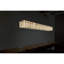 Lustre rectangulaire ombré à lumière DEL avec détails en verre turquoise, casino-131225680-86125354-86125353