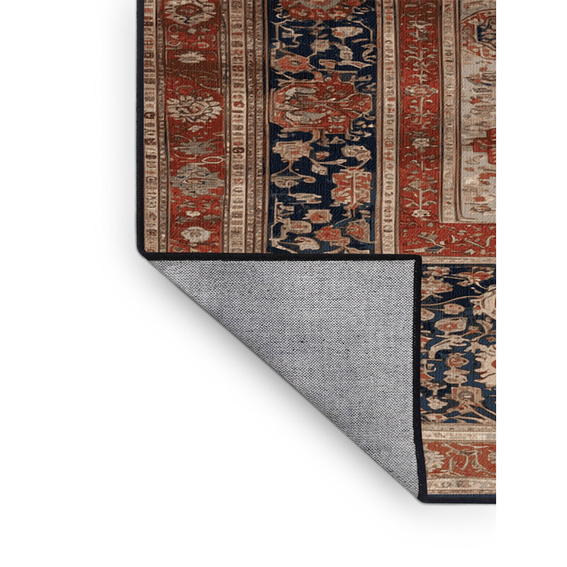 Machine Washable Turkish Brown Area Rug, Square 7'