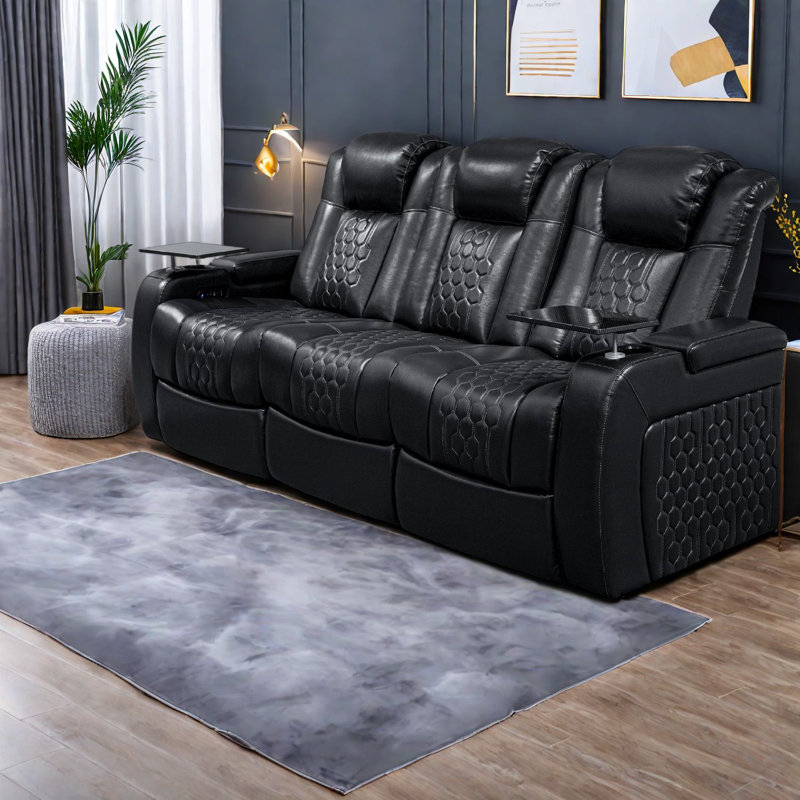 Canapé moderne en cuir véritable avec fonctions réglables pour la maison