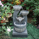 Weather Resistant Floor Fountain with Light