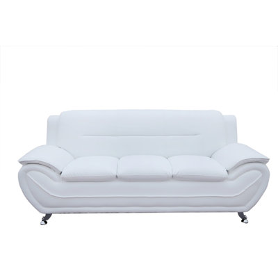 Segura Faux Leather Pillow top Arm Loveseat