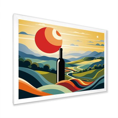 Wine Bottles In Italian Landscapes I - Wine Wall Art