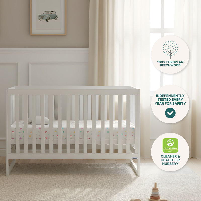 Austin 3-in-1 Convertible Crib, Natural, White