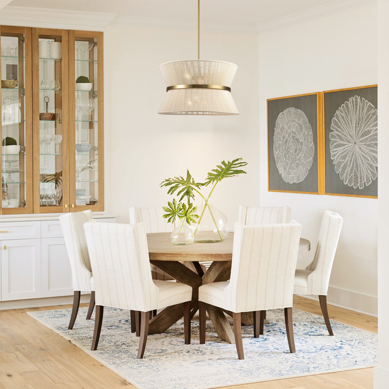 Hassler 8-Light Rope Chandelier, Bleached Natural Rope