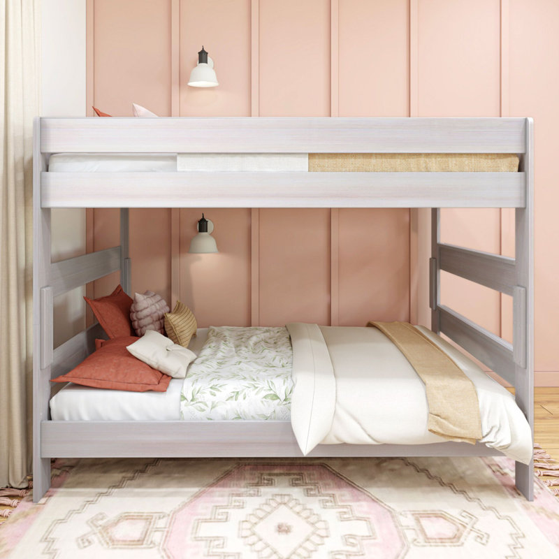 Decimus Queen Over Queen Bunk Bed, White Wash